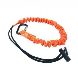 Scaffolders Fall Protection At Height Stretchable 1M Safety Tool Lanyard With Carabiner Hook