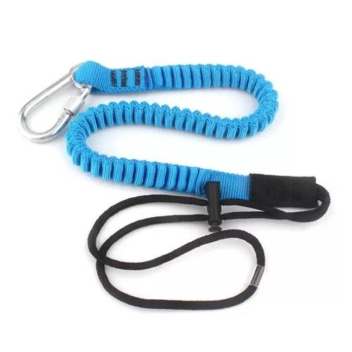 High-duty Elastic Tool Lanyard Cord Load Bearing 10KG With Single Carabiner And Adjustable Loop Featured Image