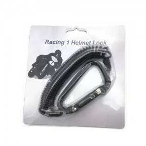 Elastic Spiral High Security Cable Lock Motorcycle Helmet Lanyard Combination Lock