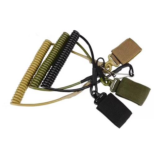 Duty Belt Loop Coiled Tool Lanyard Tactical Coiled Pistol Retention Lanyard Featured Image