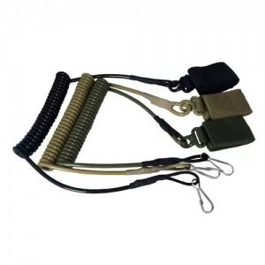 Duty Belt Loop Coiled Tool Lanyard Tactical Coiled Pistol Retention Lanyard