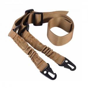 Adjustable Bungee Gun Sling Tactical Safety Rope Lanyard 2 Point Rifle Strap With Quick Release Snap Hook