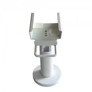 New White Rotatable Metal Rotatable Security POS Terminal Display Stand For Retail / Restaurant / Hotel