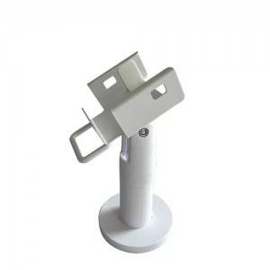 New White Rotatable Metal Rotatable Security POS Terminal Display Stand For Retail / Restaurant / Hotel