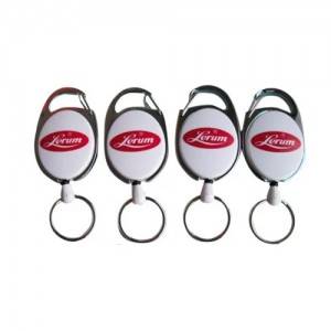 Custom Retractable Badge Holder ID Badge Reel With Hook And Split Ring