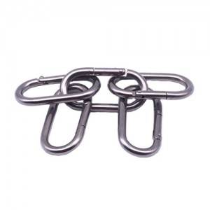 Safety Quick Link Stainless Steel Locking Oval Carabiner Climbing Snap Hook