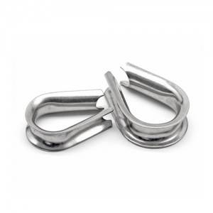304 / 316 Chicken Heart Shaped Tube Thimble Ring Amercian Tube Triangle For Wire Rope Terminal Fittings