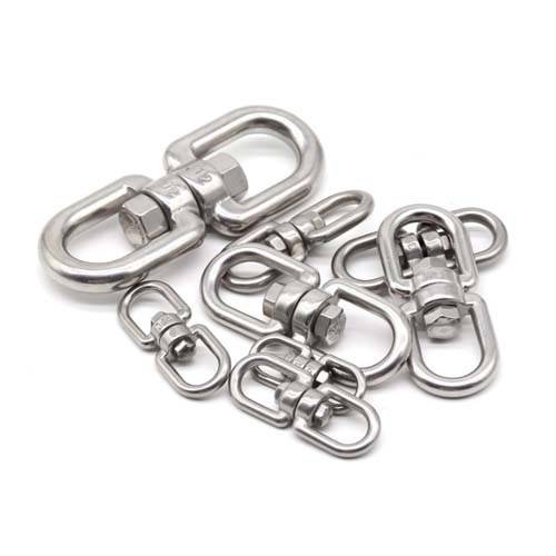304 Stainless Steel High Polished Double Swivel Eye Hook Shackle Heavy Duty Swivel Ring M4-M28 Featured Image