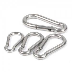 Light Weight Rope Hardware Accessories Rock 304 / 316 Stainless steel Snap Climbing Carabiner Polished Smooth