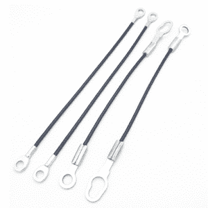 Black Coated Smart Double Eyelet Ends Customized Safety 304 Stainless Steel Wire Rope