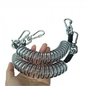 Stretchable Transparent Heavy Duty Plastic Spring High Security Tool Lanyard Cord