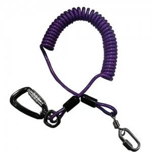 Expandable Nylon Core Purple Safety Lanyard Stop Drop Tooling For Working At Height