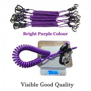 Expandable Nylon Core Purple Safety Lanyard Stop Drop Tooling For Working At Height