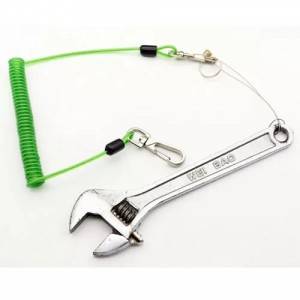 Fashion Fishing Coiled Tool Lanyard Pliers Safety Steel Ropes Holder 15cm Long