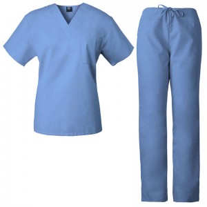 Nurse Uniform Stretch and Soft Y-Neck Top and Pants   