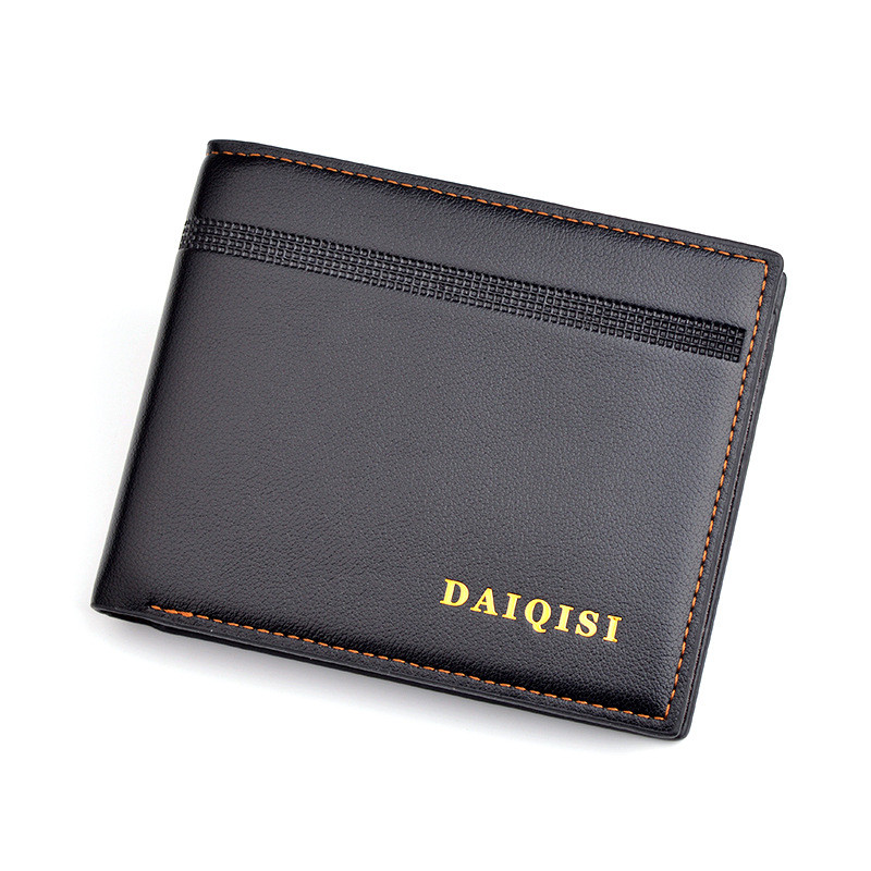 New Men’s Wallet Fashionable Simple Short Wallet Horizontal Section Casual 3 Fold Soft Wallet Featured Image