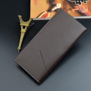 Men’s wallet men’s long thin section vertical section 3 folding multi-card position large capacity fashion new wallet