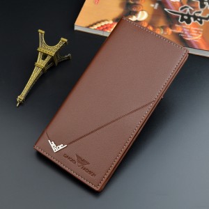 Men’s wallet men’s long thin section vertical section 3 folding multi-card position large capacity fashion new wallet