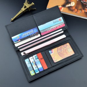 New men’s wallet men’s long woven pattern wallet multi card position fashion casual open large capacity wallet