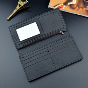 New men’s wallet men’s long woven pattern wallet multi card position fashion casual open large capacity wallet