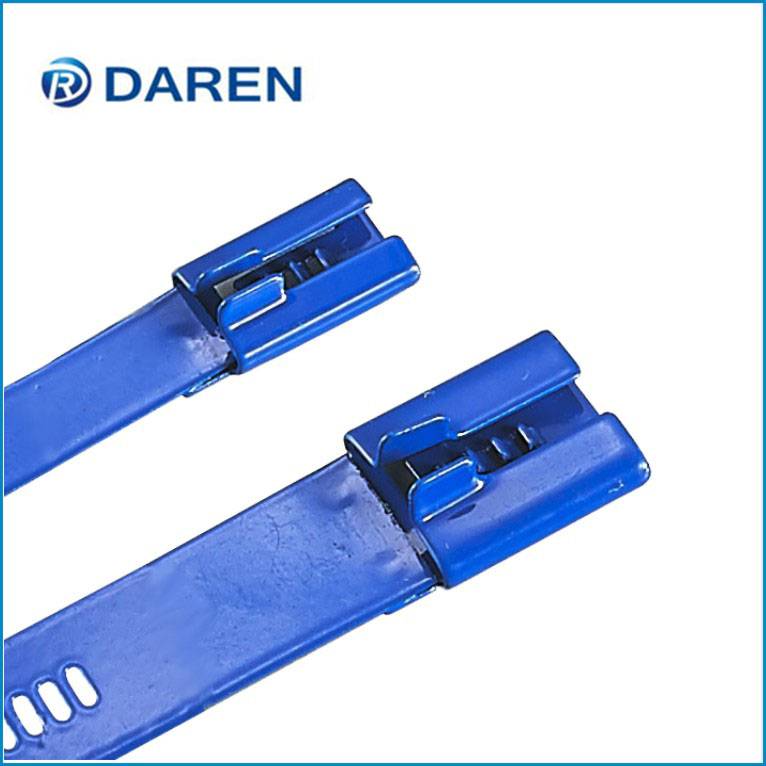 Stainless steel cable Ties-Ladder Multi-Lock Fully polyester Coated Ties