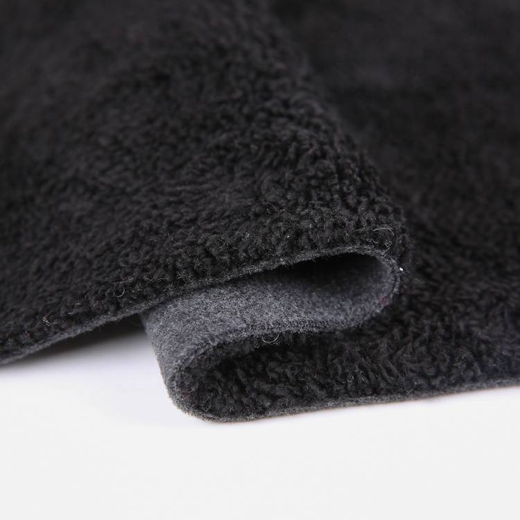 Shrink-Resistant interlock heather 96% polyester 4% spandex micro weft fleece bonded knitting fabric for garment