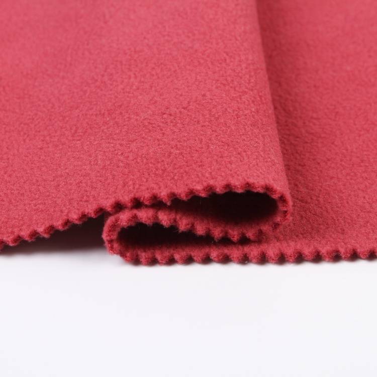 Heavy thick different types of 100 polyester polar fleece bonded fabric for coat