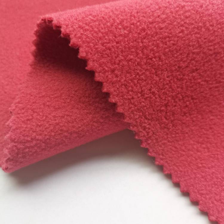 high quality thick knit 100 polyester polar fleece bonded fabric for coat