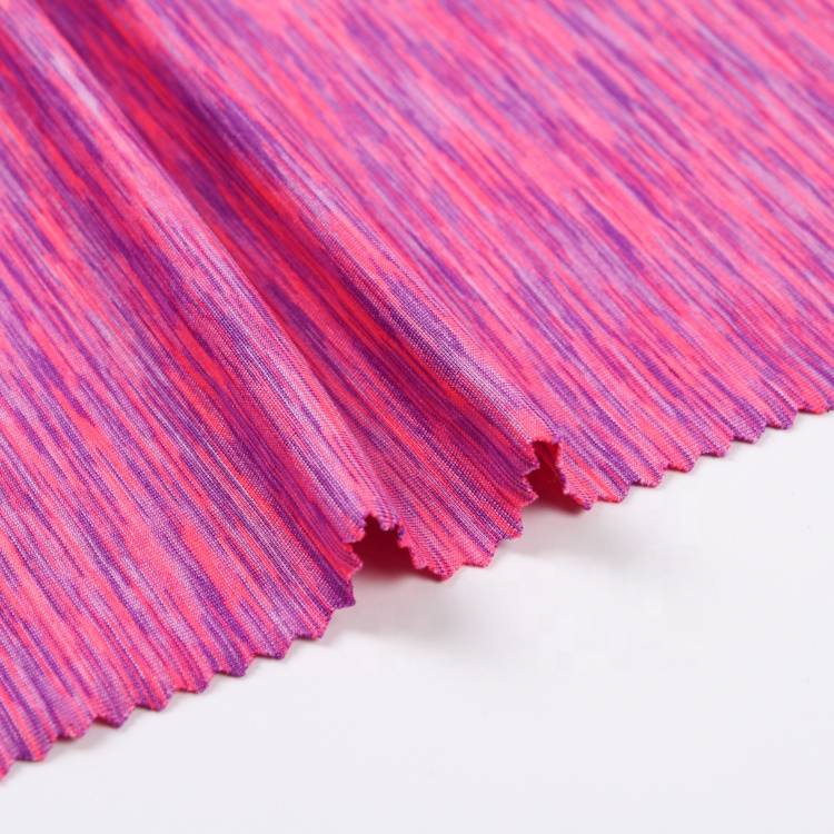 High quality knitted textile dyed stretchable segment colorful high elasticity single Jersey fabric