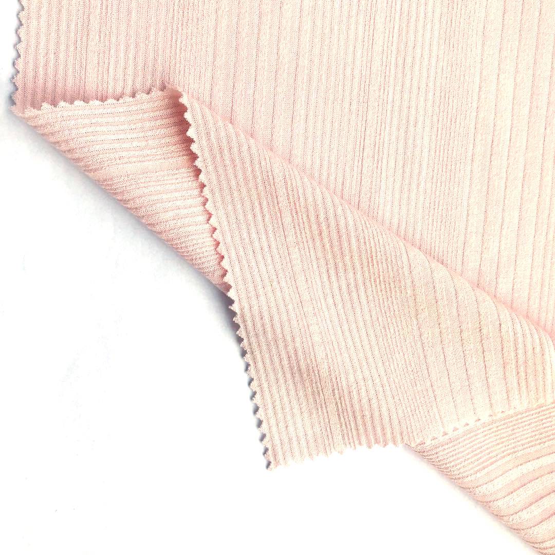 Hot selling  Polyester Spandex knit Rib Fabric for Ribbing Dress