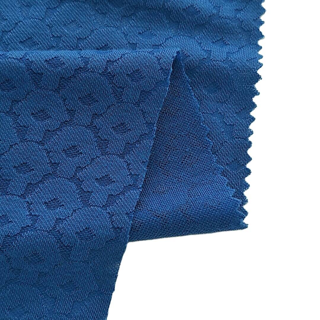 ShaoXing manufacturer two side jacquard lace fabric 100% polyester
