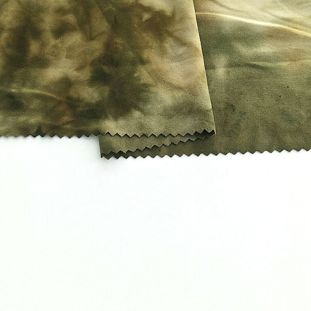 92% polyester 8%spandex tie dye single jersey fabric