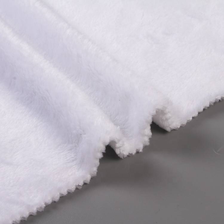 Super soft plush solid double side brushed polyester flannel fleece fabric