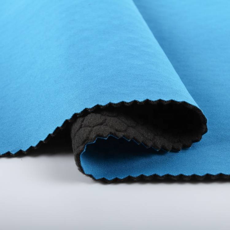 Breathable heavyweight plain dyed interlock bonded jacquard micro fleece fabric with TPU
