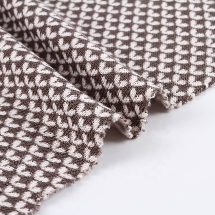 latest design shrink-resistant yarn dyed weft polyester jacquard knit fabric dress