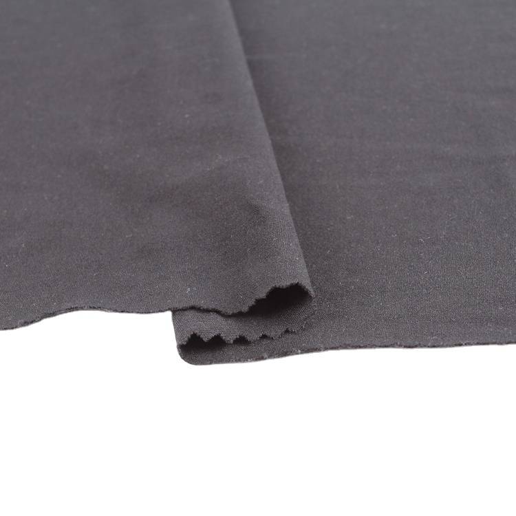 high quality 100% polyester plain dyed black stretch single jersey fabric for dress