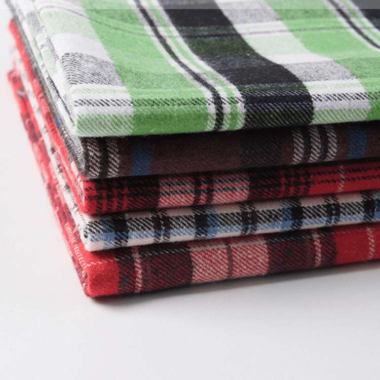 2021 new arrival woven plaid twill cotton polyester flannel yarn dyed fabric for suit