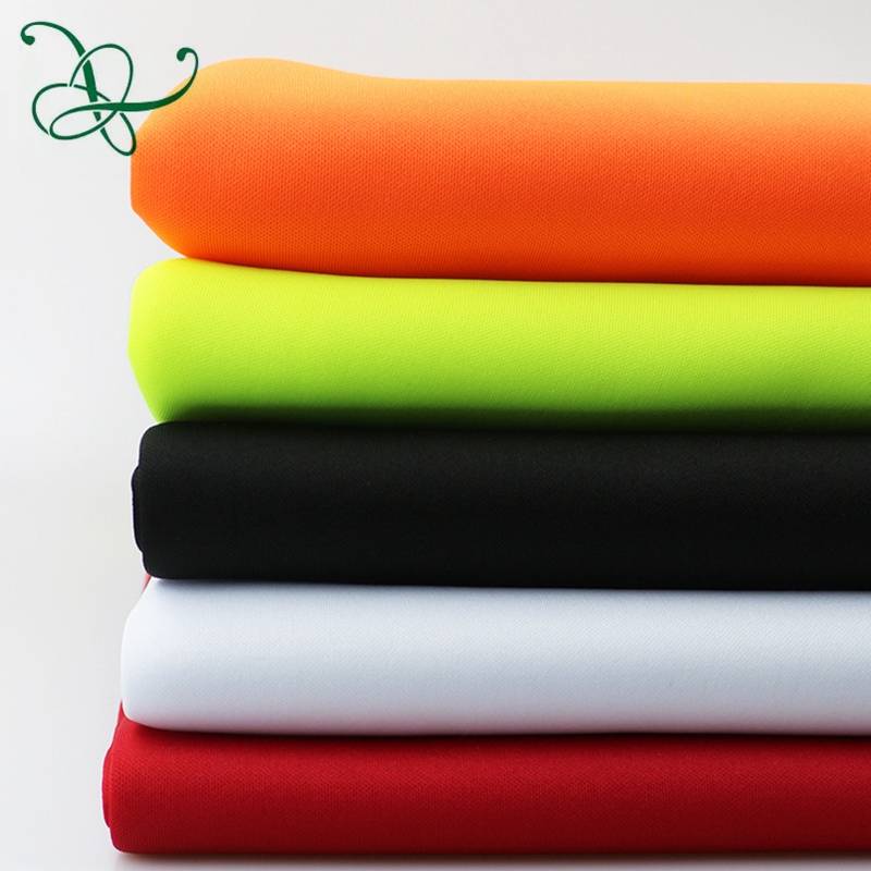 custom colors plain dyed polyester spandex knit scuba fabric for sportswear