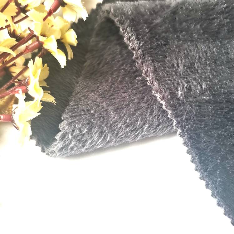 fashion style double sided fleece knitted super soft fabric for baby blanket