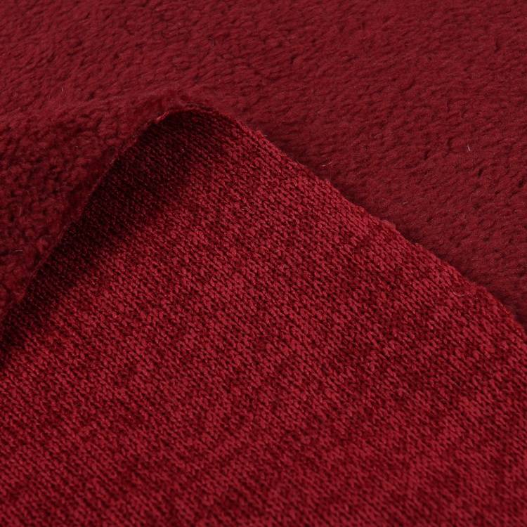 Manufacturer selling 100% polyester knit jersey bonded sherpa fleece fabric