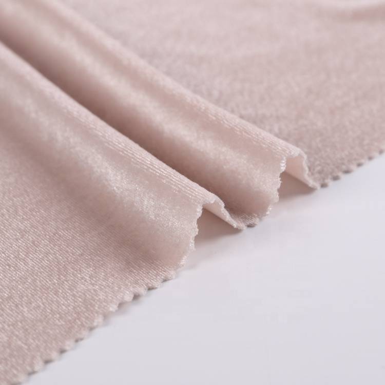 knitting weft plain dyed 100% polyester shine velour super soft velvet fabric