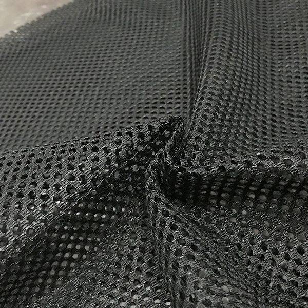Knitted double mesh polyester fabric quick drying breathable bags shoes and hats sportswear lining fabric processing customizati