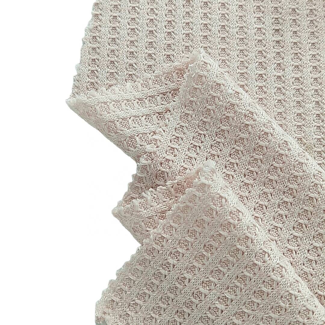 high quality best price TC waffle  jacquard knitted fabric for sweater