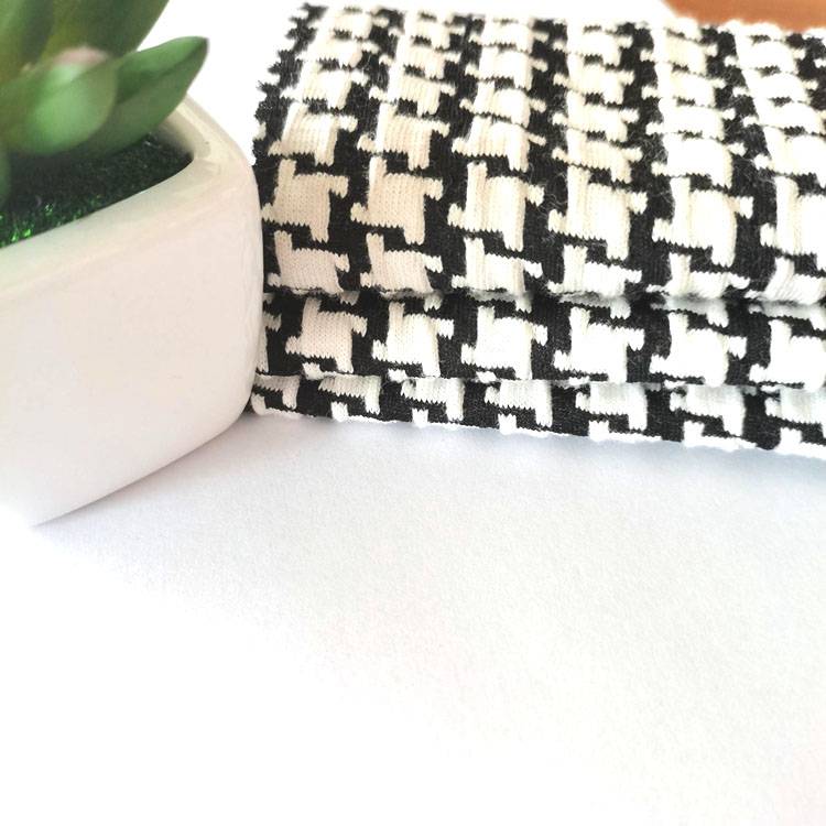 new design polyester cotton knitted jacquard fabric for garment