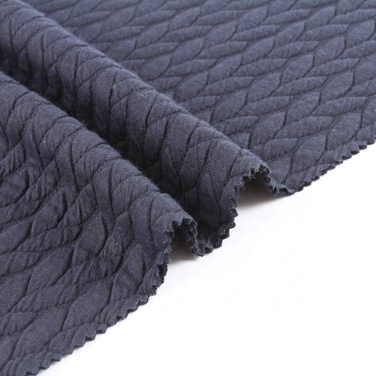 new style fashion shrink-resistant plain weft knit jacquard fabric for clothes
