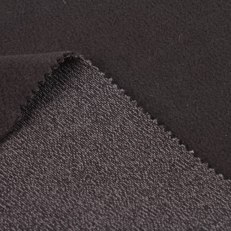 Authentic manufacturer sweater fabric bonded micro fleece polyester fabric
