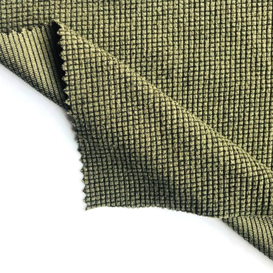 High Quality Polyester Knit Mini Grid Polar Fleece Fabric