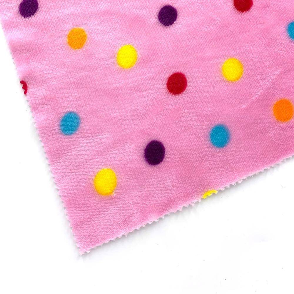 single brushed print polka dot flannel fabric on sale for baby flannels fleececloth blanket