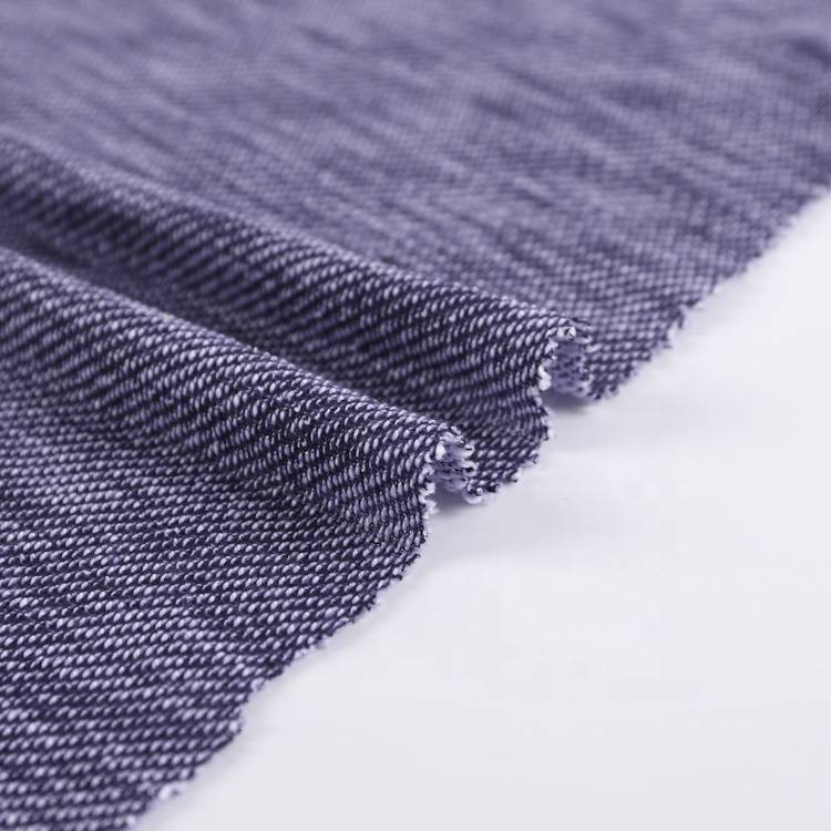 beautiful design polyester plain yarn dyed knitted slub jersey fabric for garment