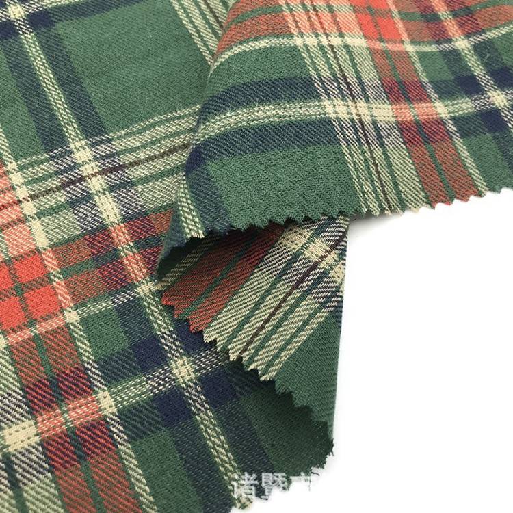 hot selling 100 cotton woven yarn dyed plaid flannel fabric for shirting